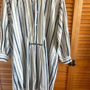 Nili Lotan blue and white dress